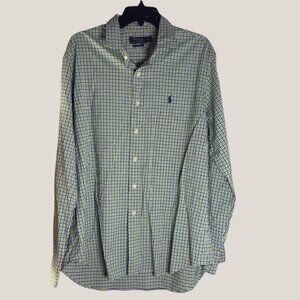 Polo Ralph Lauren Men's Performance Fit Long Sleeve Check Button-Down Shirt, XL